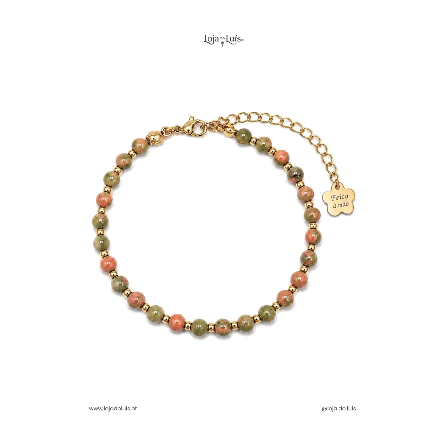 Pulseira Equilíbrio, 4mm - Unakite