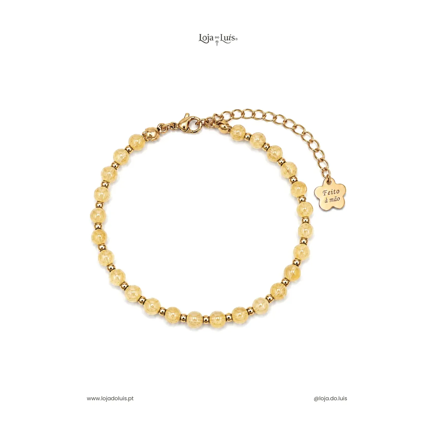 Pulseira Equilíbrio, 4mm - Citrino