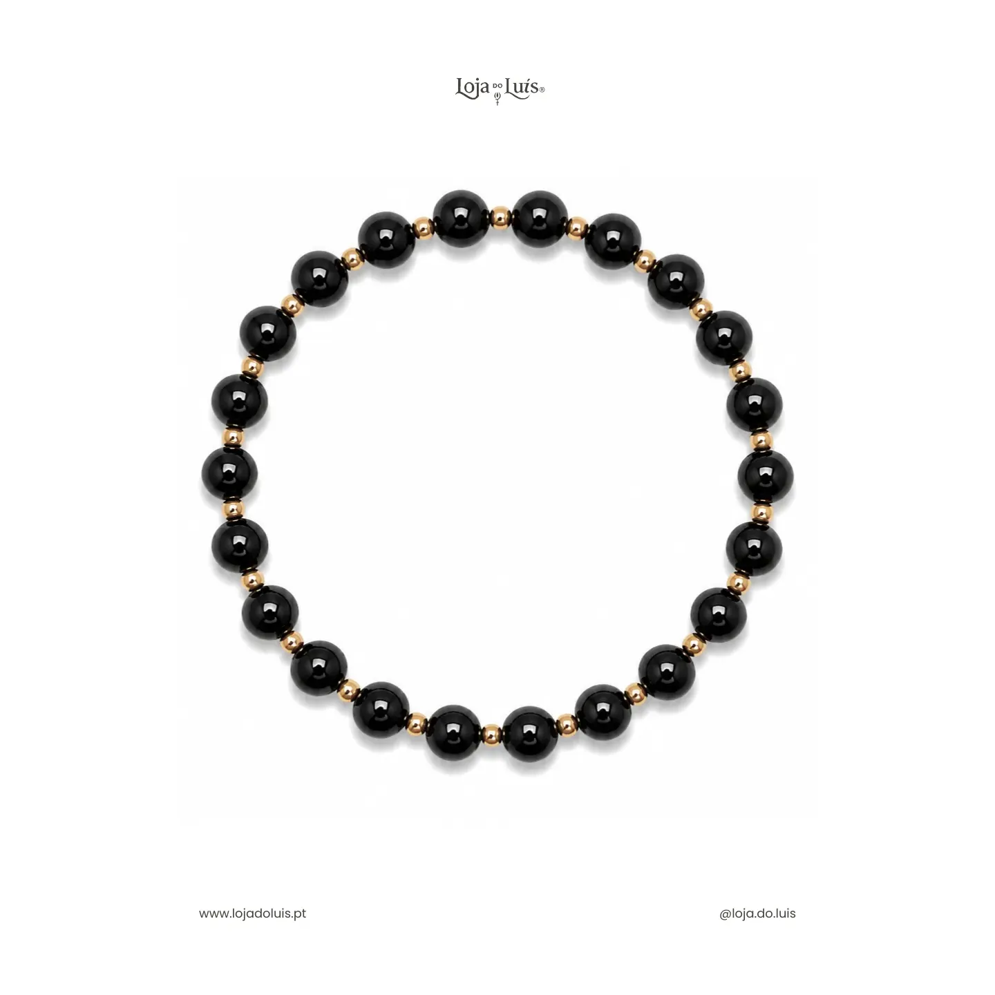 Pulseira Equilíbrio, 6mm - Ónix Preto