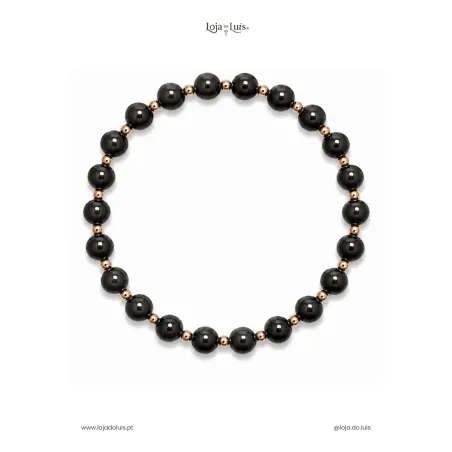 Pulseira Equilíbrio, 6mm - Obsidiana Preta