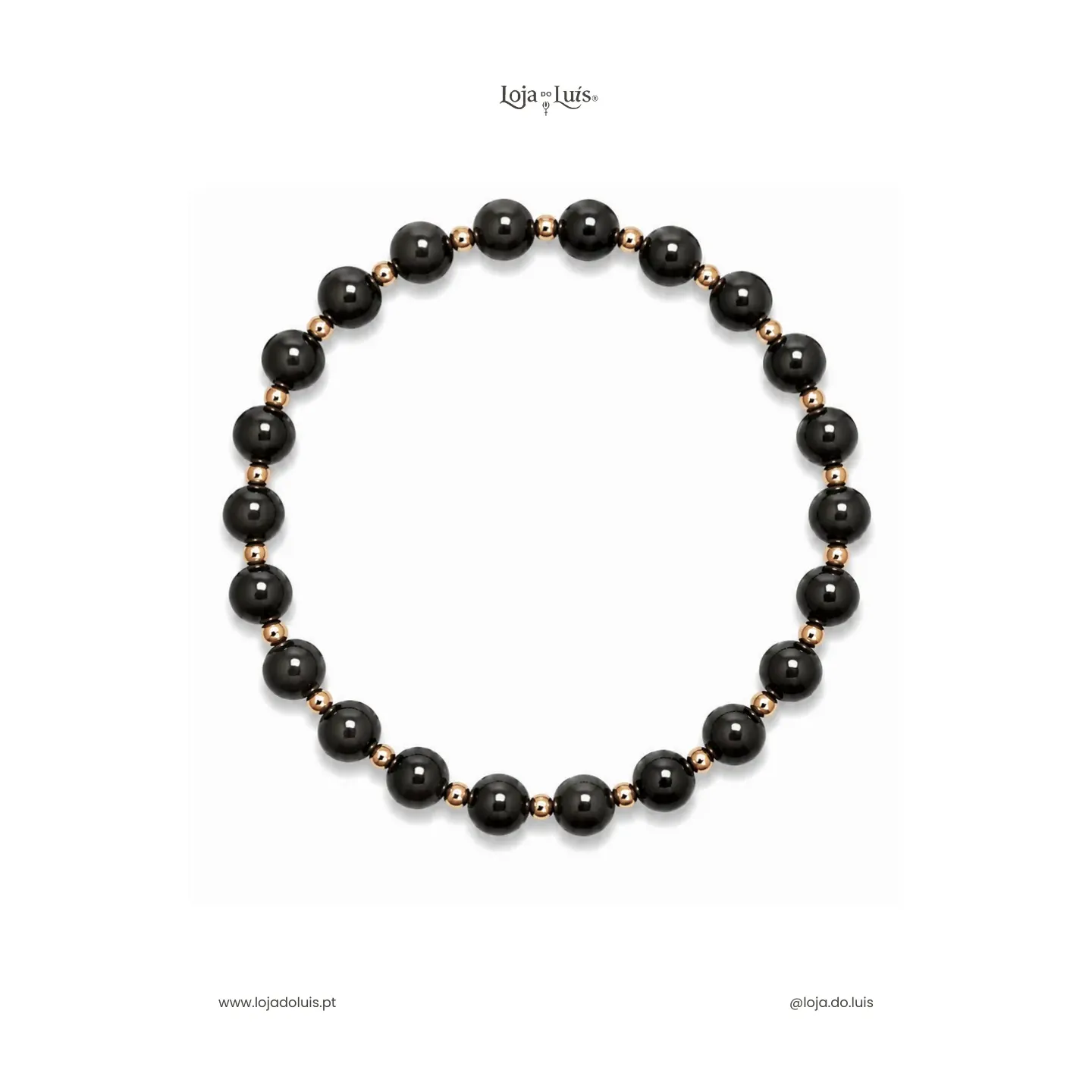 Pulseira Equilíbrio, 6mm - Obsidiana Preta