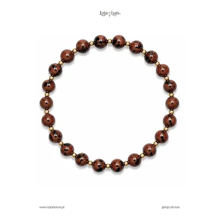Pulseira Equilíbrio, 6mm - Obsidiana Mogno