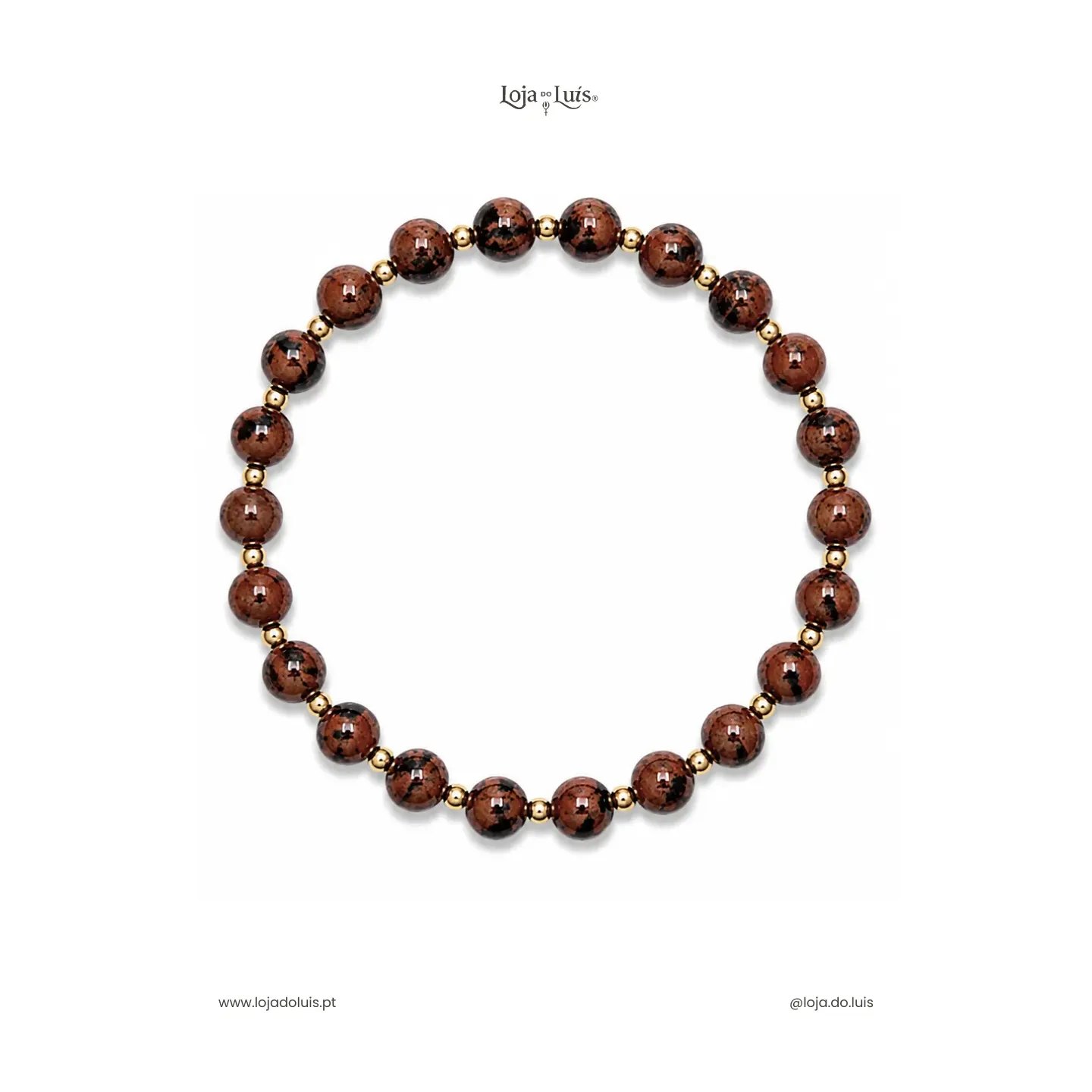 Pulseira Equilíbrio, 6mm - Obsidiana Mogno
