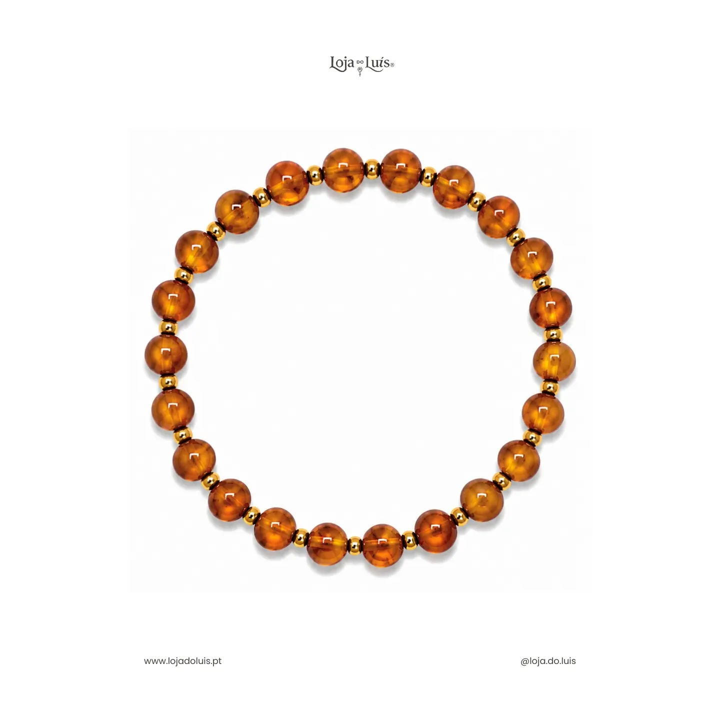 Pulseira Equilíbrio, 6mm - Âmbar