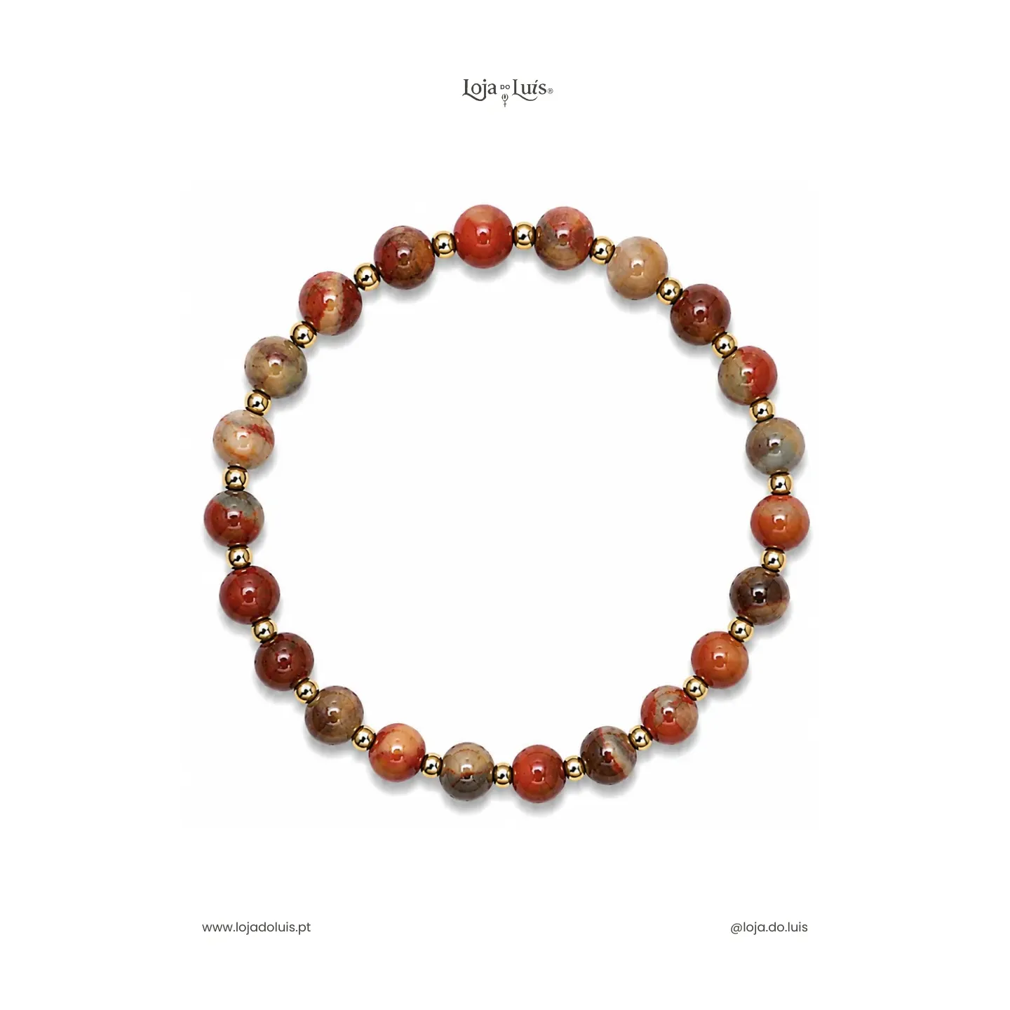 Pulseira Equilíbrio, 6mm - Jaspe Sardo