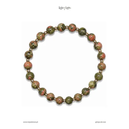 Pulseira Equilíbrio, 6mm - Unakite