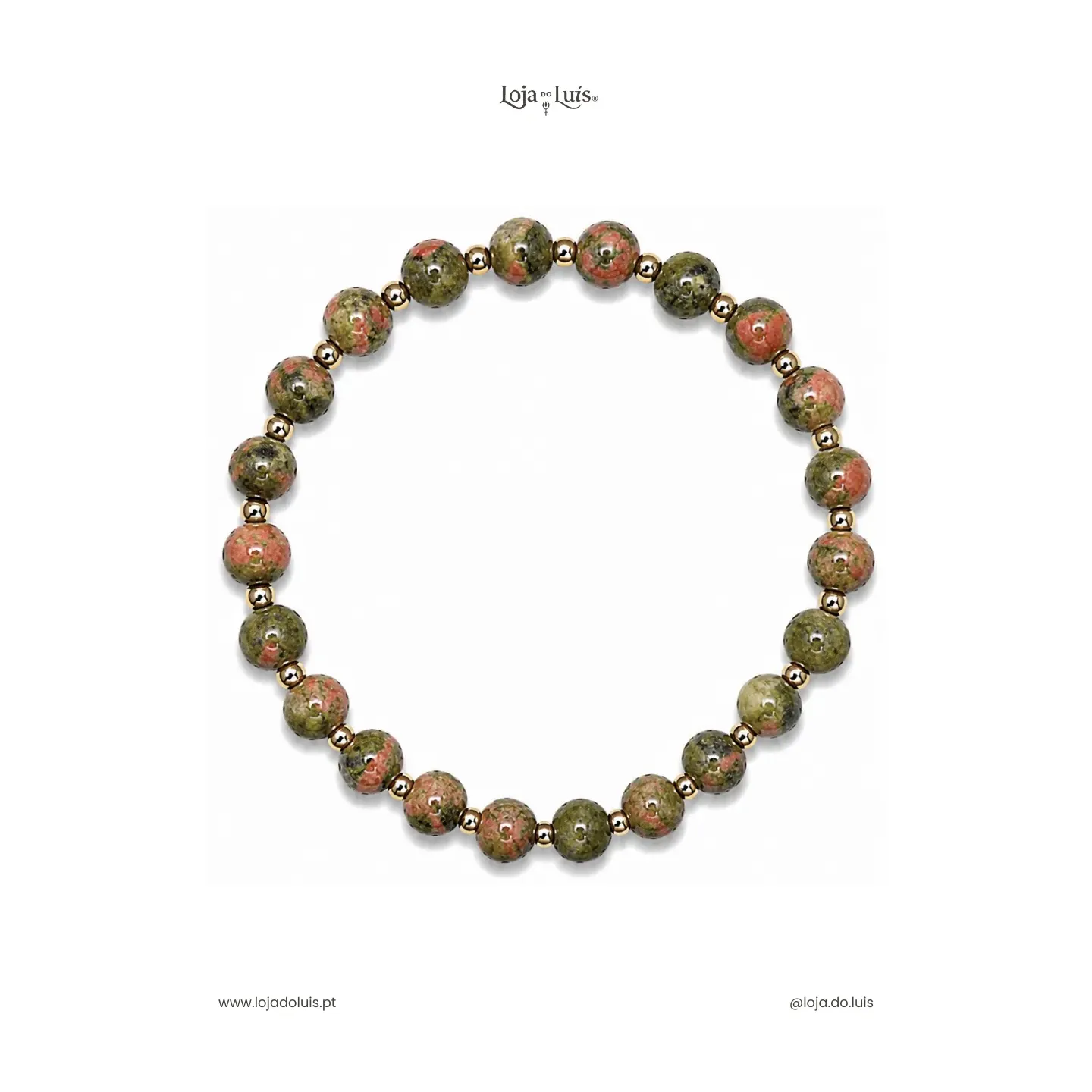 Pulseira Equilíbrio, 6mm - Unakite