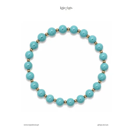 Pulseira Equilíbrio, 6mm - Turquesa