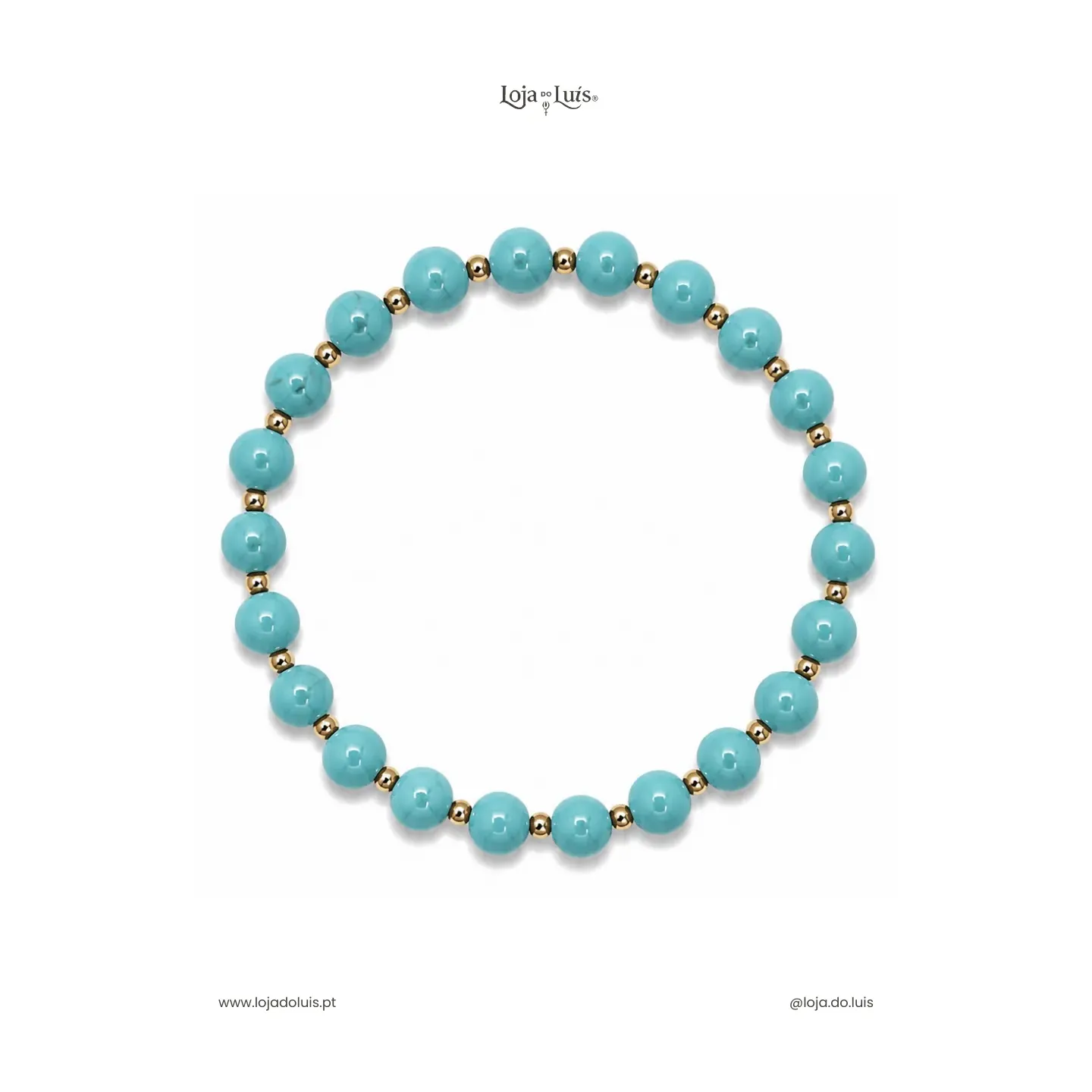 Pulseira Equilíbrio, 6mm - Turquesa