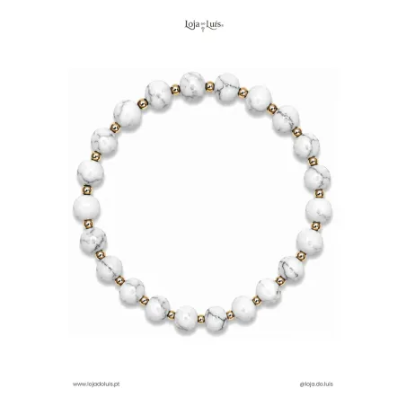 Pulseira Equilíbrio, 6mm - Howlite