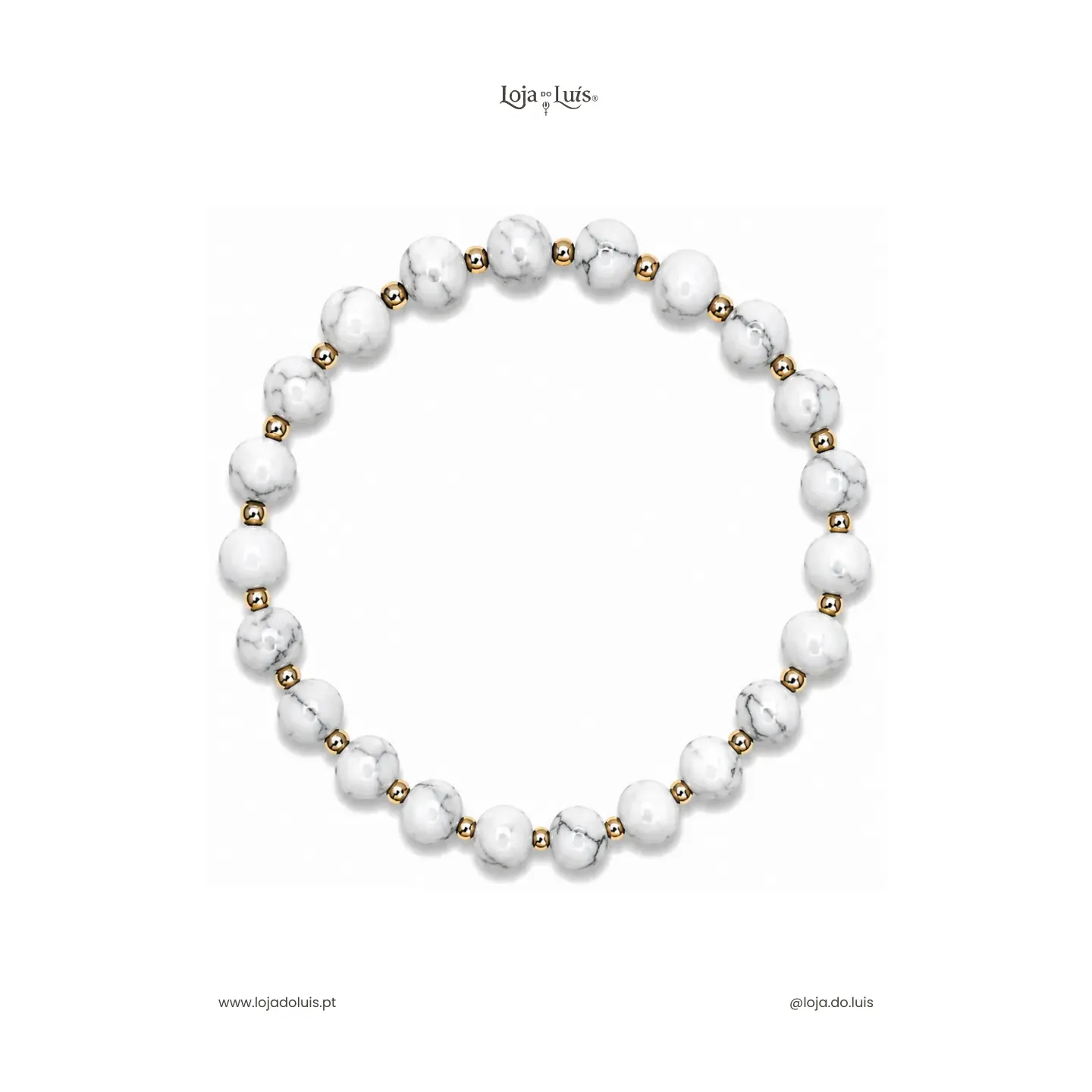 Pulseira Equilíbrio, 6mm - Howlite