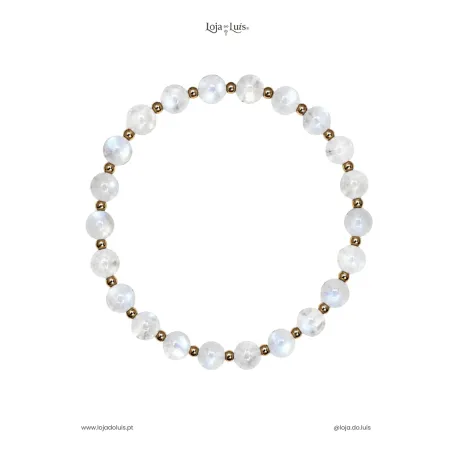 Pulseira Equilíbrio, 6mm - Pedra da Lua