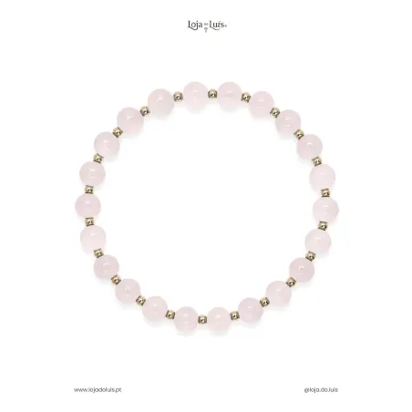 Pulseira Equilíbrio, 6mm - Quartzo Rosa