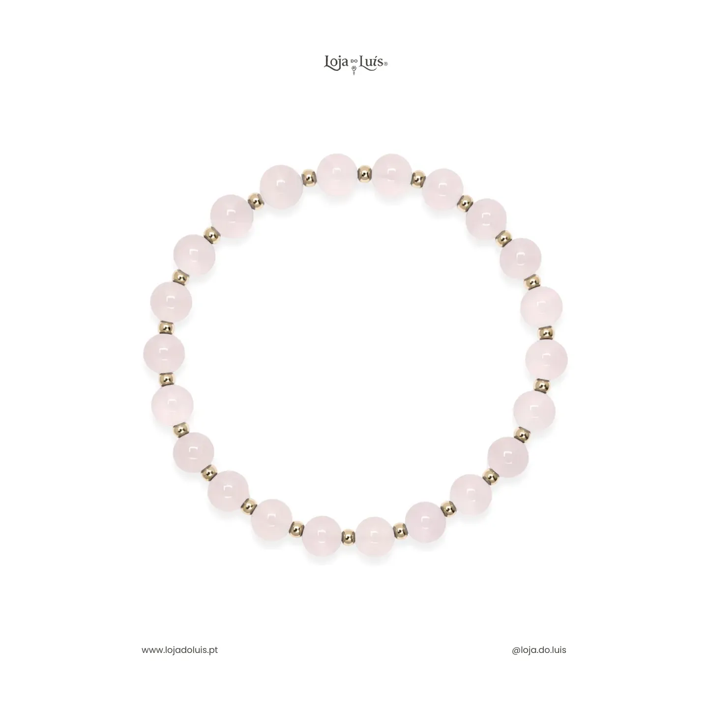 Pulseira Equilíbrio, 6mm - Quartzo Rosa