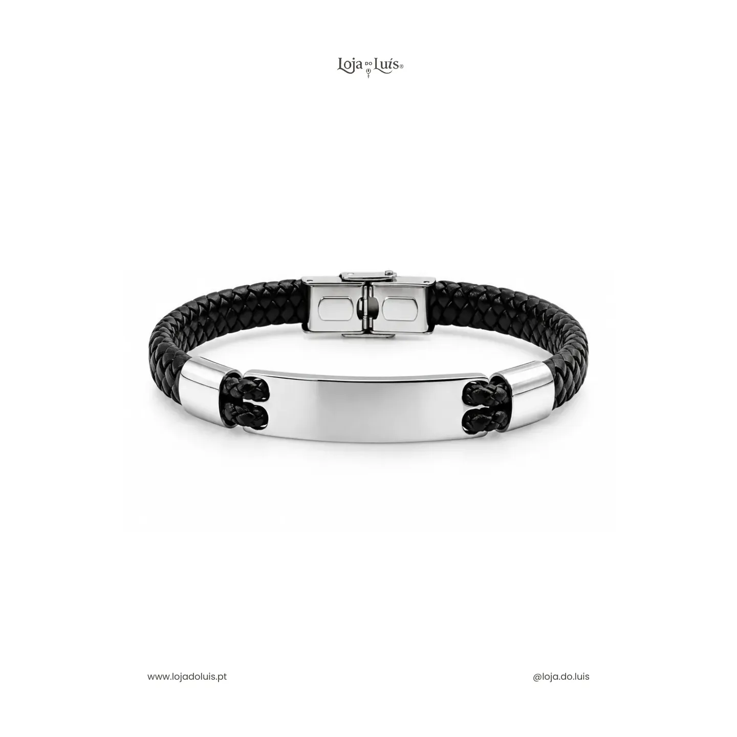 Pulseira Trançada com Chapa