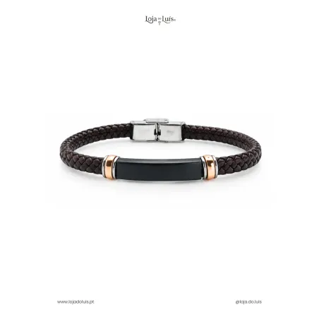 Pulseira Pele e Aço Tricolor