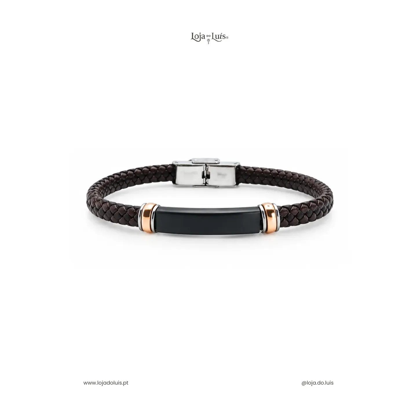 Pulseira Pele e Aço Tricolor