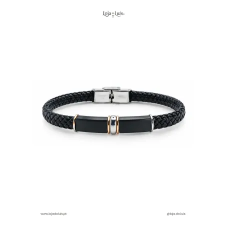 Pulseira Pele e Aço Tricolor