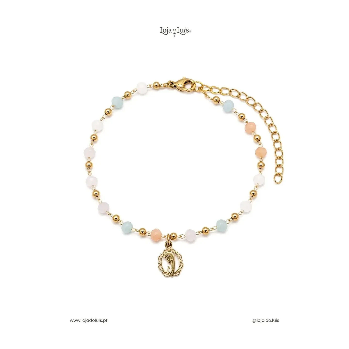 Pulseira Maria, 4mm - Multicolor Pastel
