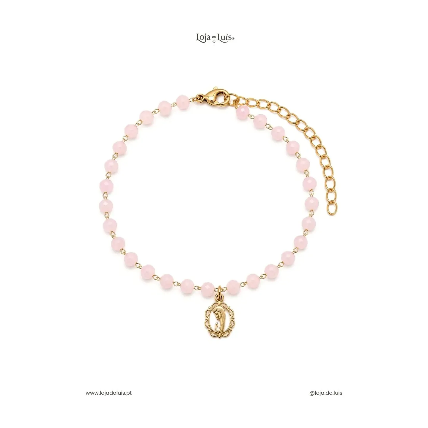 Pulseira Maria, 4mm - Rosa Pastel