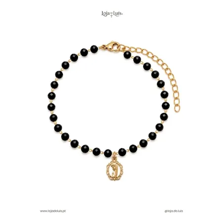 Pulseira Maria, 4mm - Preto