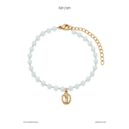 Pulseira Maria, 4mm - Azul Pastel